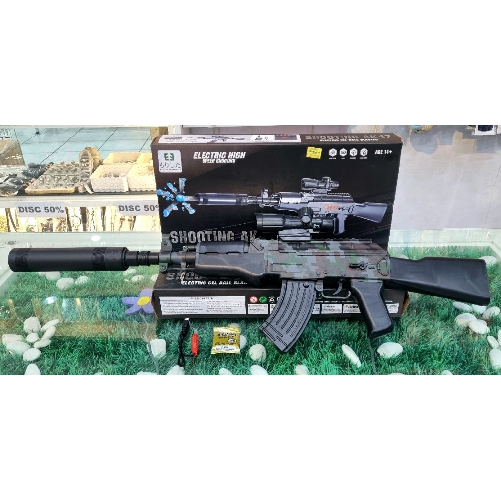 Tembak Jelly Watergell Blaster Shooting AK47