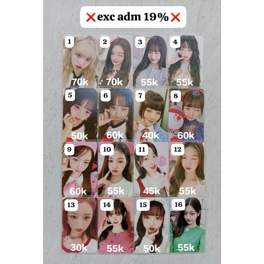 [Ready Stock] official photocard ive wonyoung rei yujin liz sell pc aab ld pob luckydraw benefit sel