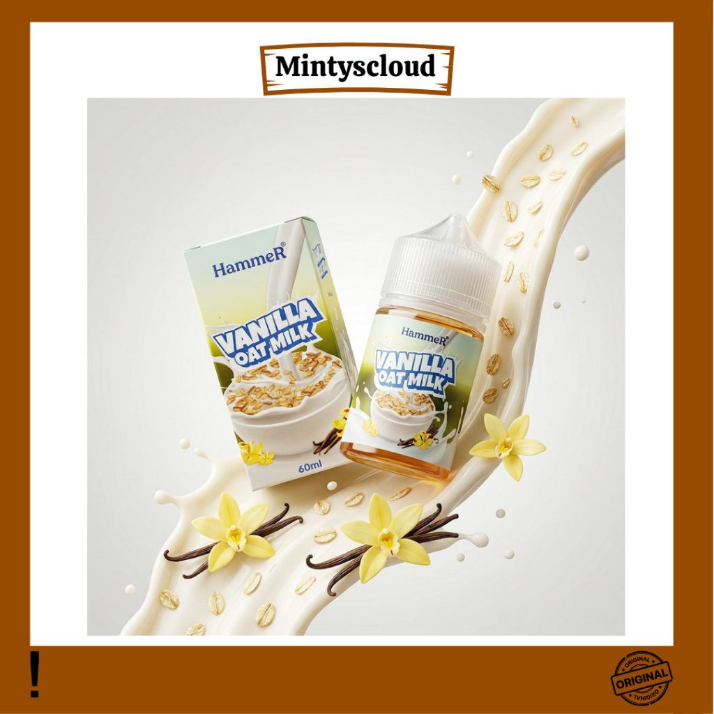 HAMMER VANILLA OAT MILK 60ML 100% ORIGINAL SERIES FREEBASE