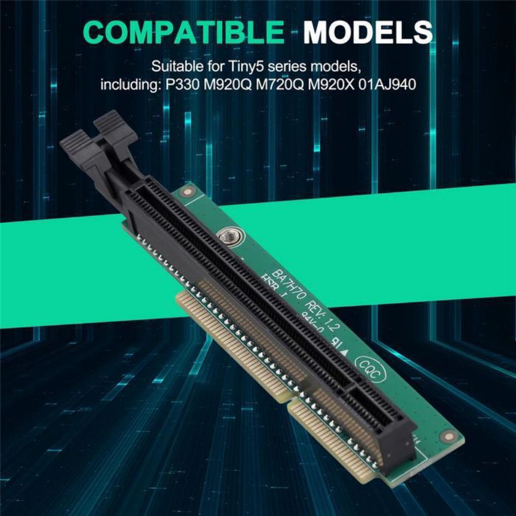 Raiser Pcie X8 to X16 lenovo mini pc (m720q, m920q,m920x,p330)