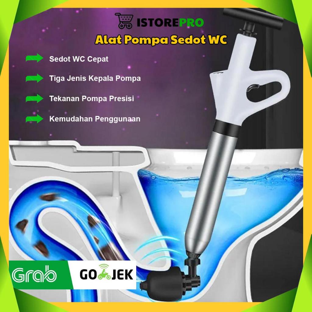 Alat Pompa Penyedot Pendorong Saluran Kloset Sedot WC Duduk Toilet Anti Mampet Tersumbat Plunger Hig