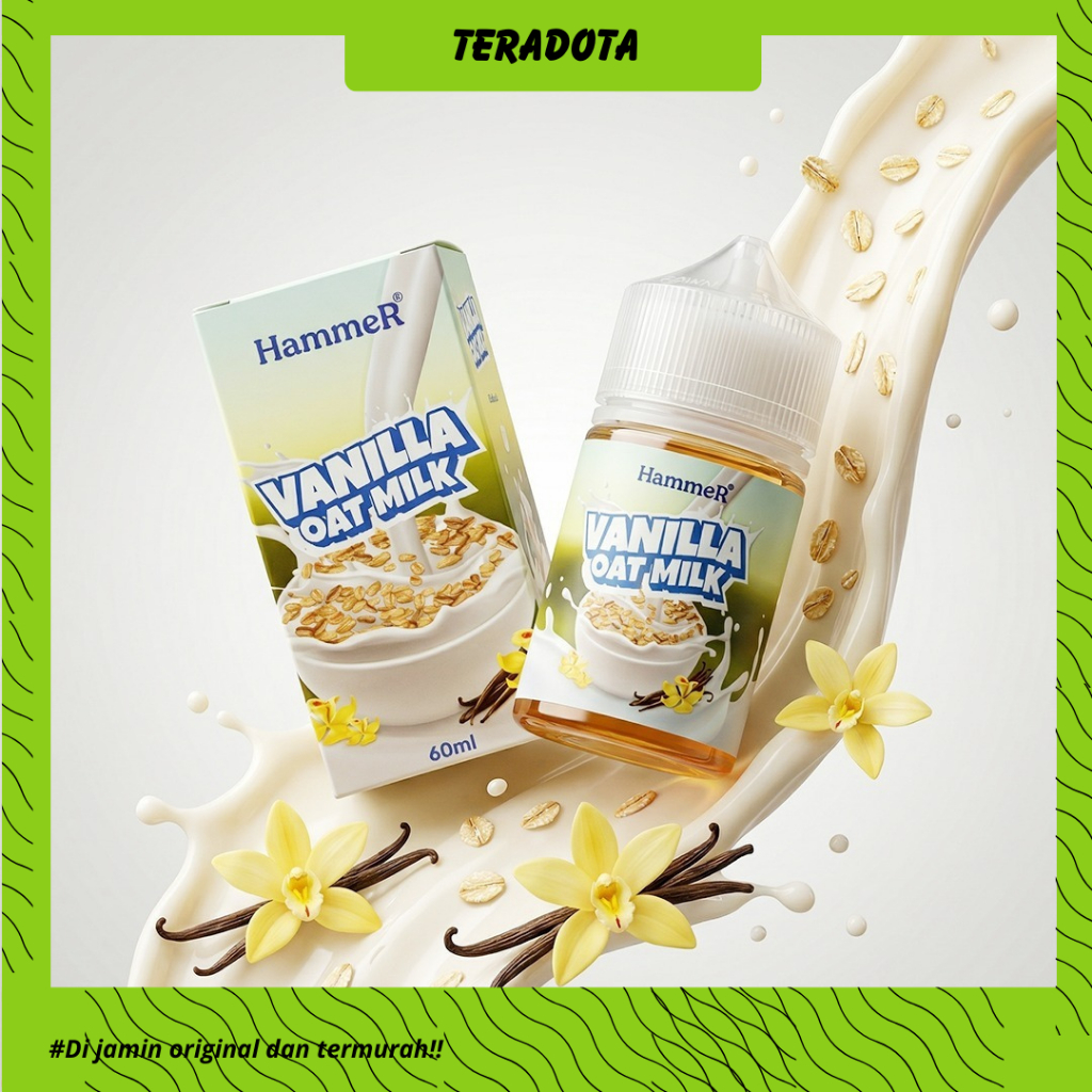HAMMER VANILLA OAT MILK SERIES FREEBASE 60ML BY HAMMER 10% ORIGINAL