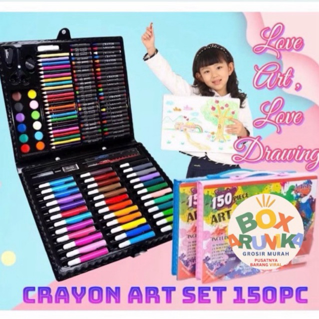 CRAYON 68/150/208 Alat Tulis Mewarnai dan Menggambar Anak Set Lengkap - Crayon Set