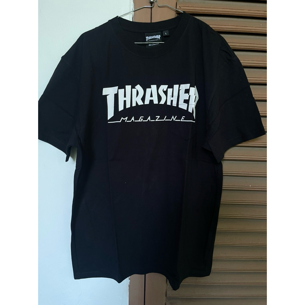 THRASHER Over The Top Black T-Shirt / Kaos Hitam Distro Original