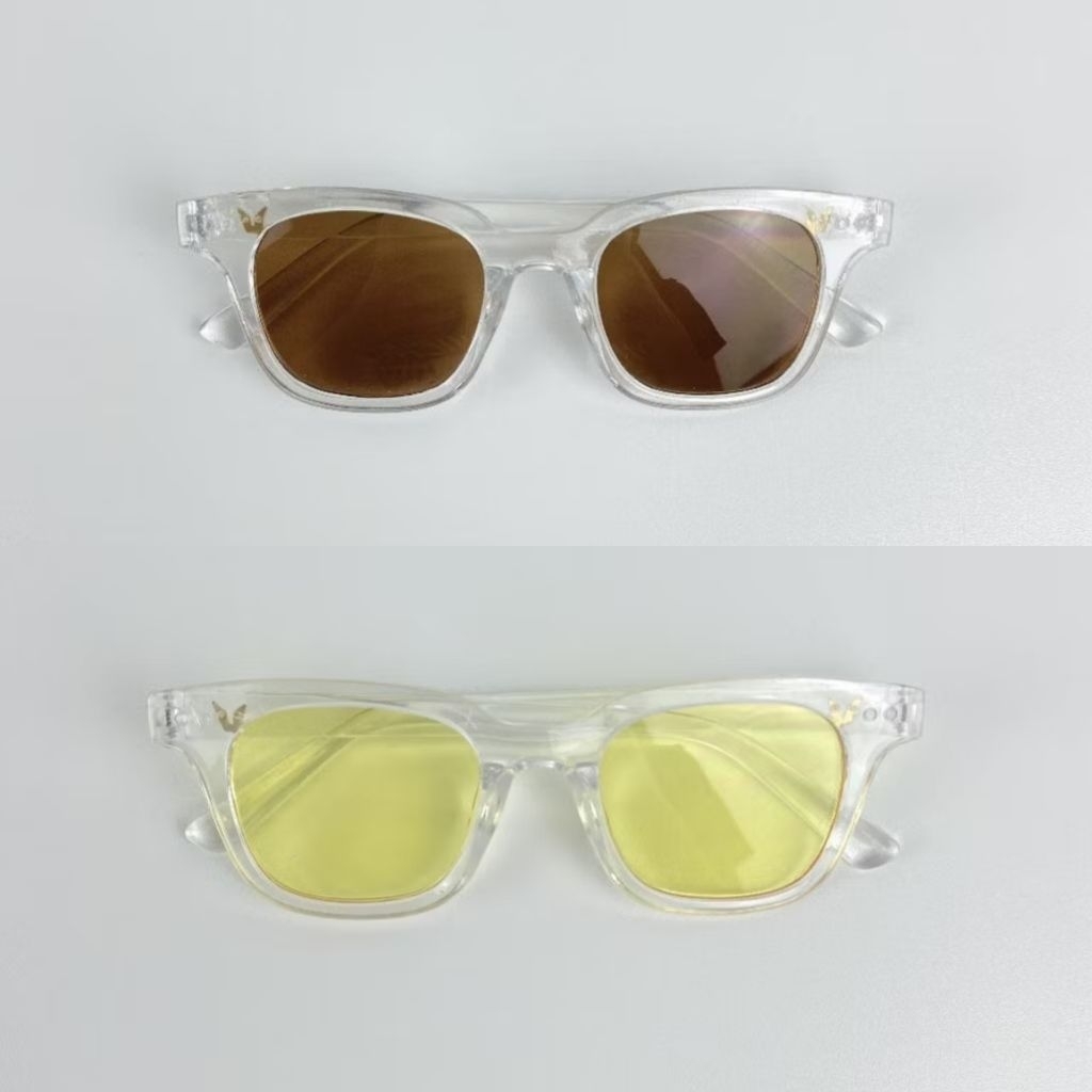 Kacamata Vincent Clear Sunglasses Yellow/tea