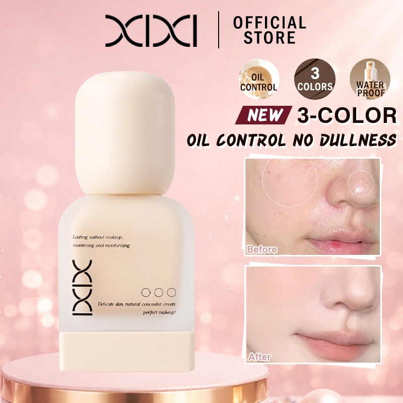 XIXI Foundation Liquid Waterproof Full Coverage Tahan Lama Anti Air Tidak Luntur, BB Cushion Awet Se