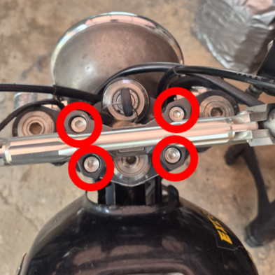 BAUT RAISER / KLEM STANG CBR LED , CBR LAMA,GL,MP,TIGER STAINLESS STEEL