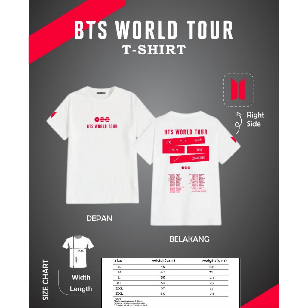 T-shirt BTS World Tour