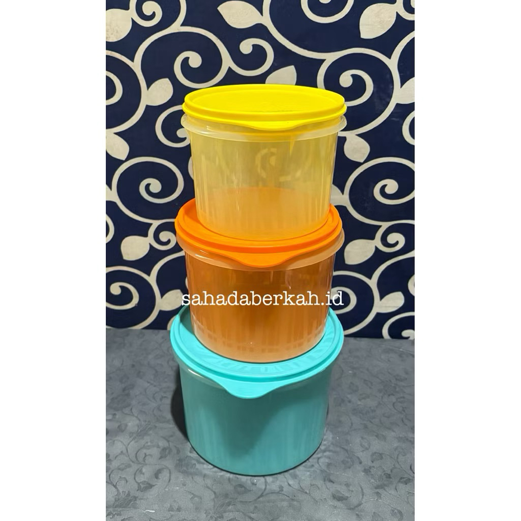 BIG SALE - Toples Texture Canister Tupperware  2.4L+1.7L+1L/Toples Tupperware Serbaguna