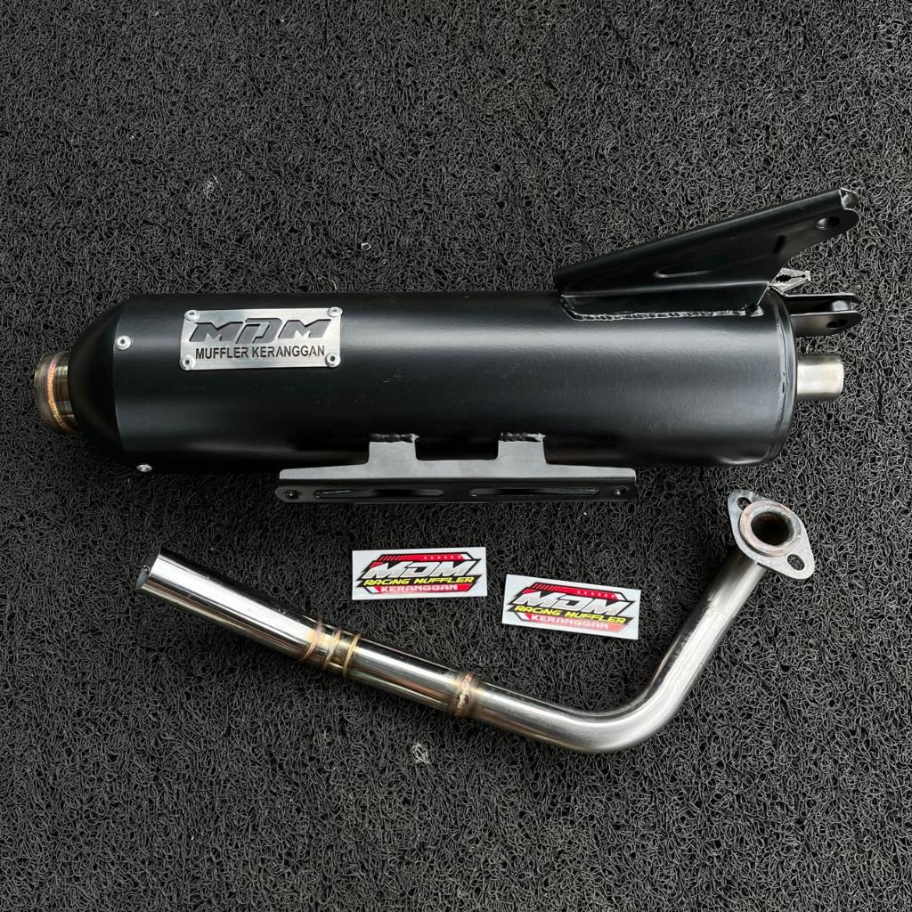 KNALPOT MDM BEAT FI / BEAT ESP / BEAT DELUXE / SCOPPY KARBU  TABUNG VARIO LEHERAN 26-28MM