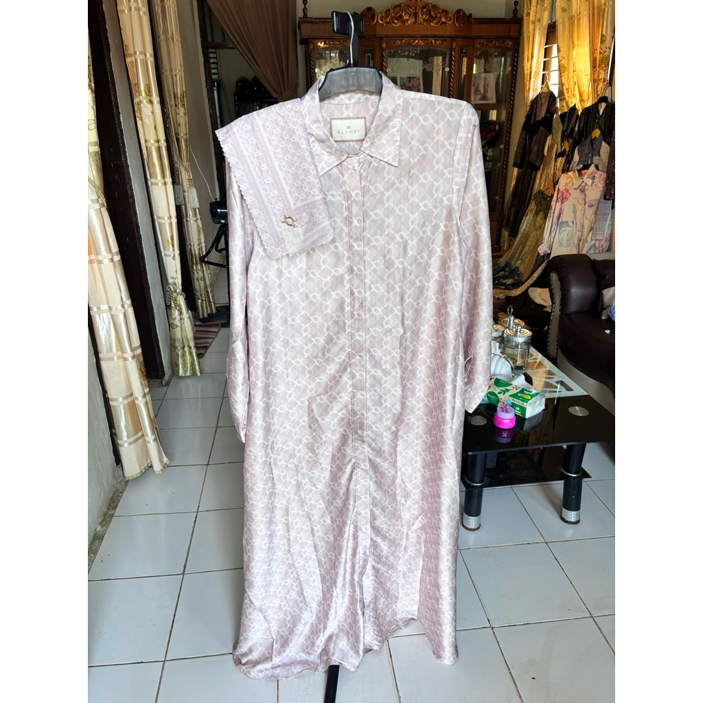 preloved dress wearing klamby monogram