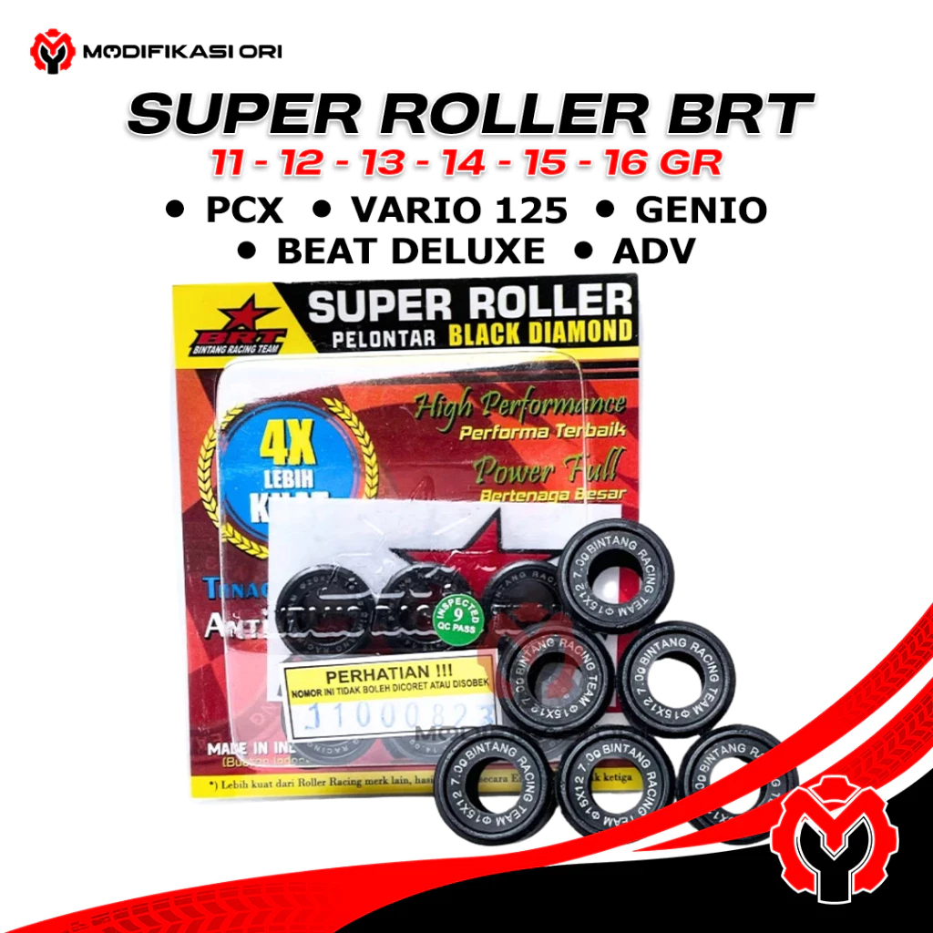 ROLLER BRT - PCX - ADV - VARIO 125 - ROLLER BRT RACING HONDA GENIO - BEAT DELUXE - ROLLER BLACK DIAM