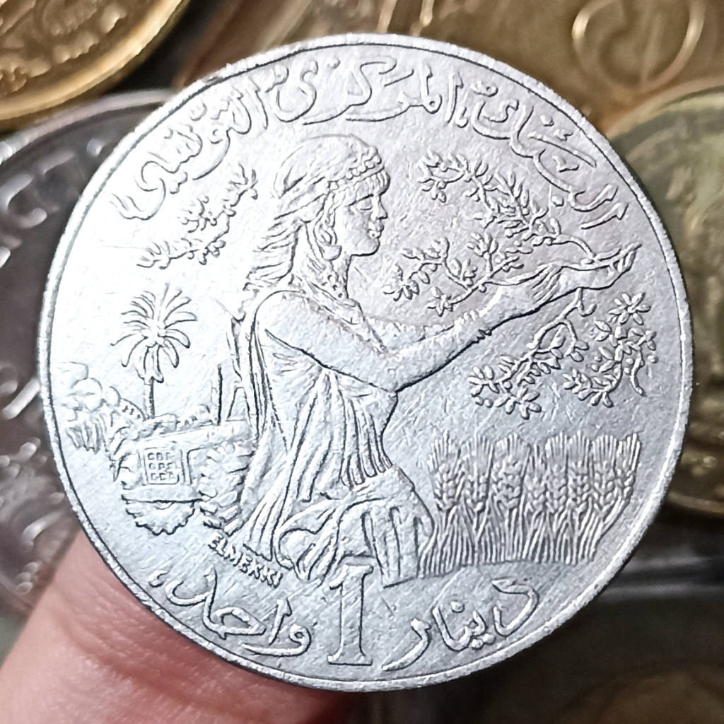 Koin Kuno Tunisia 1 Dinar