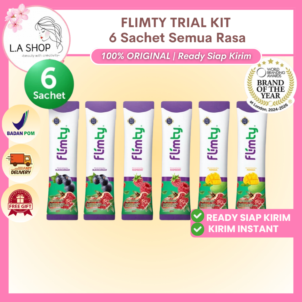 Flimty Trial Kit 6 Sachet Semua Rasa Flimty Makassar Flimty Sachet