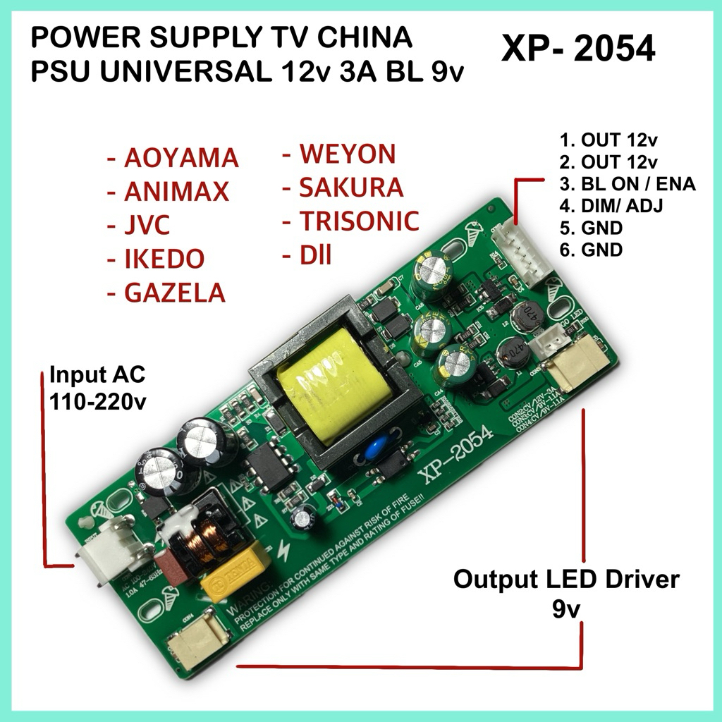 Power supply TV LED PSU 12v 3A Backlight driver inverter Tv china universal Backlight out 9v