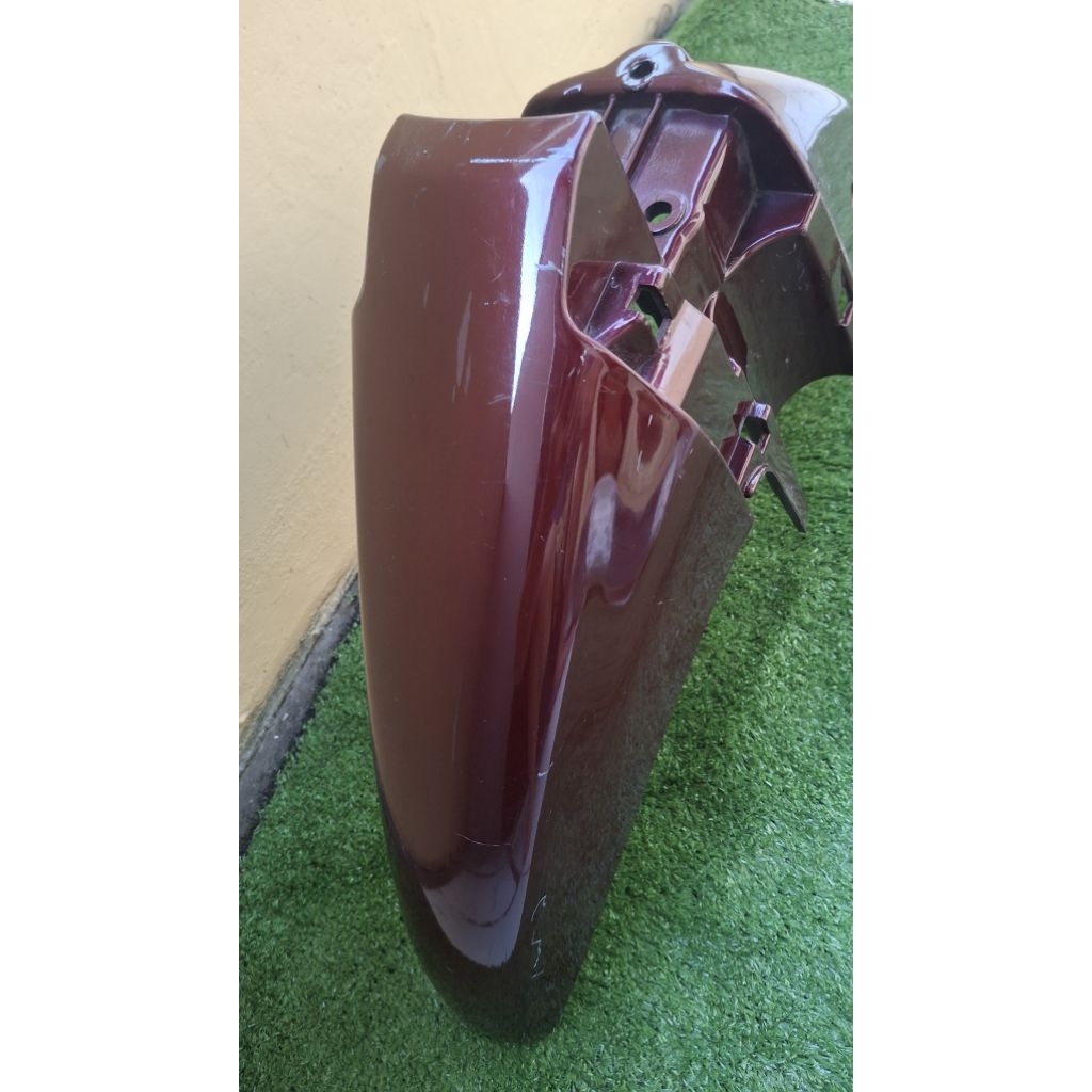 Fender Front Red Maroon Spakbor Slebor Depan Honda Supra X 100 Fit Lama Minus Gores Loss Pack 61100-