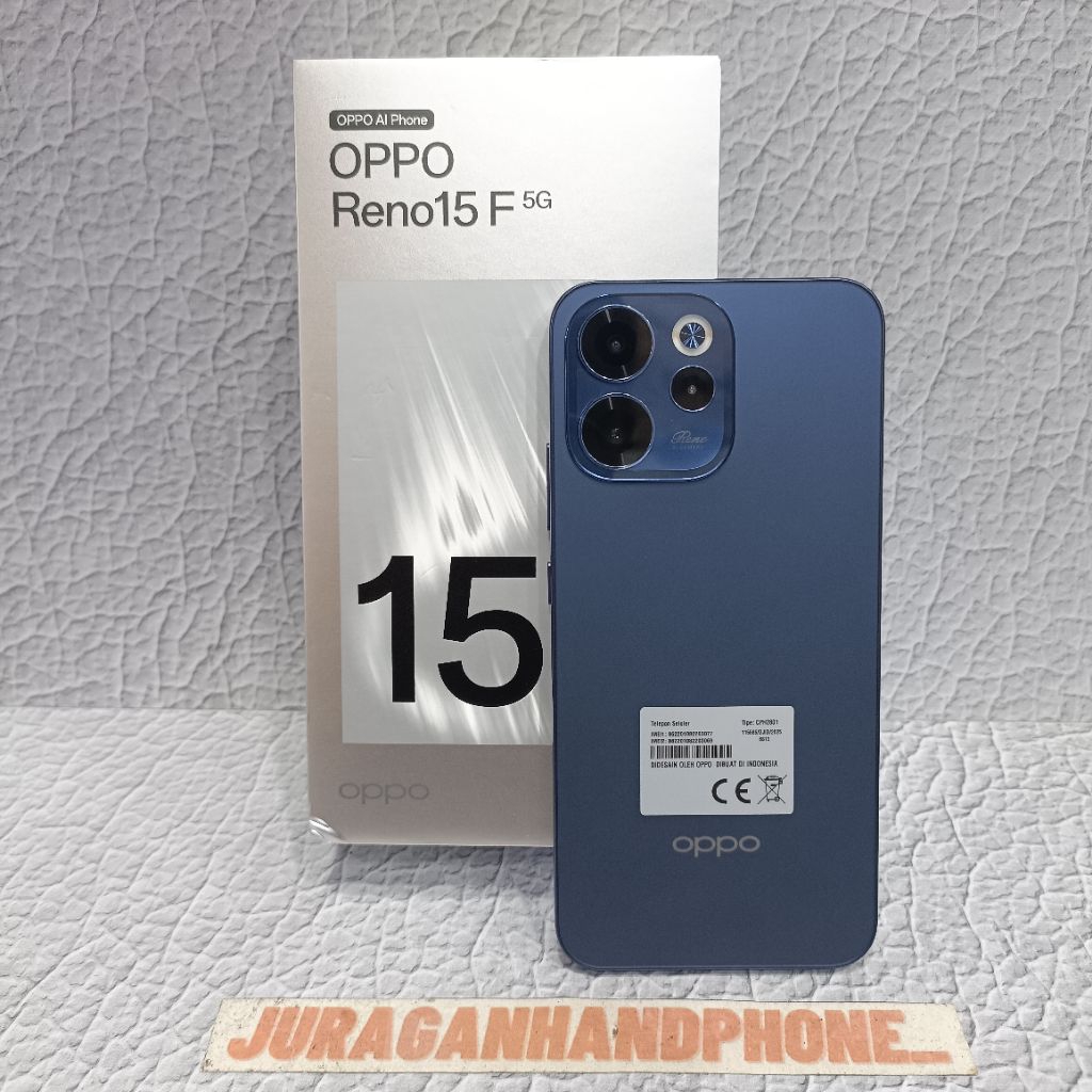 OPPO RENO 15F 5G 8/256GB HP BEKAS SECOND SEKEN FULLSET