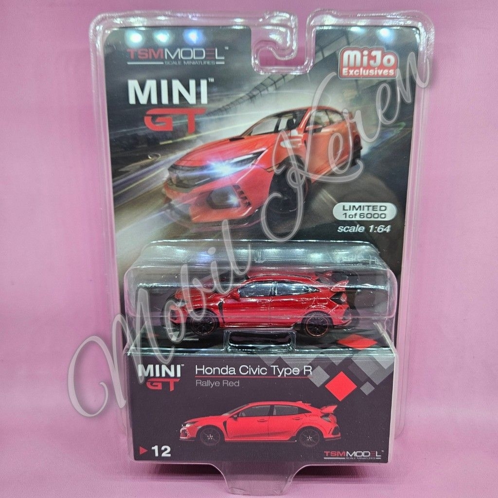 Diecast Mini GT Mijo Exclusive blister Honda Civic Type R Rallye red ban karet