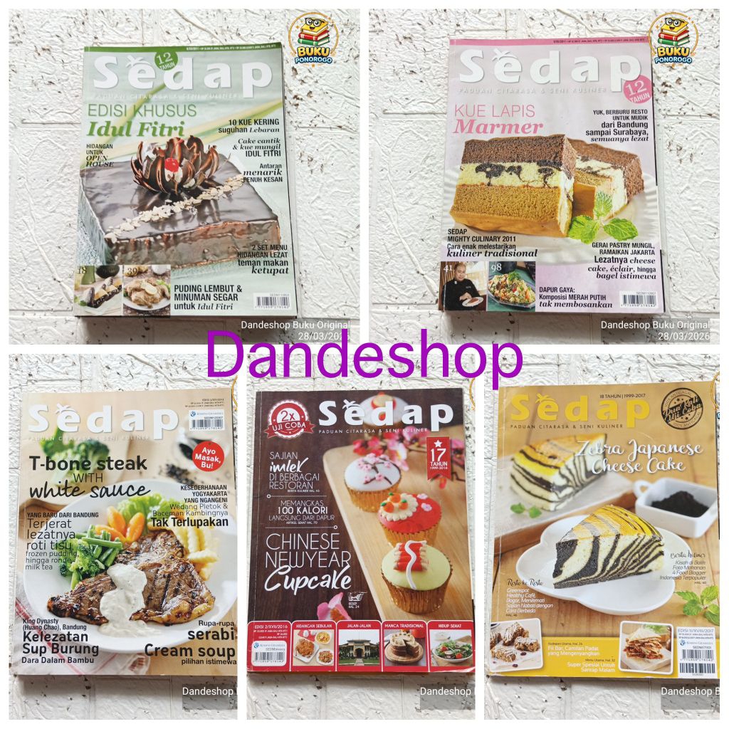 (BEKAS) Majalah Sedap - Paduan Citarasa & Seni Kuliner - Buku Resep Masakan ORIGINAL