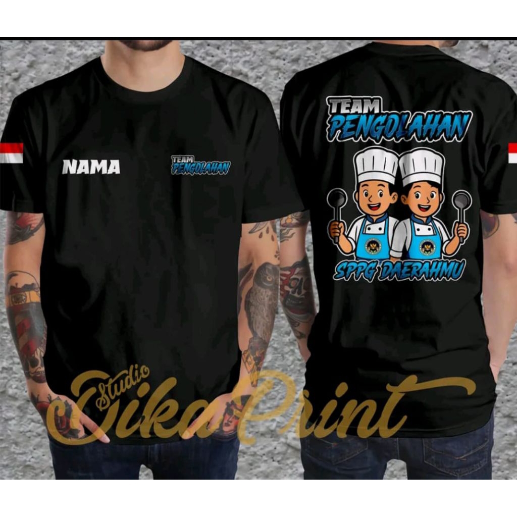 KAOS VIRAL TEAM PENGOLAHAN KOKI UNYIL  | Baju Printing Desain Sendiri | Kaos Pria Wanita Katun Premi