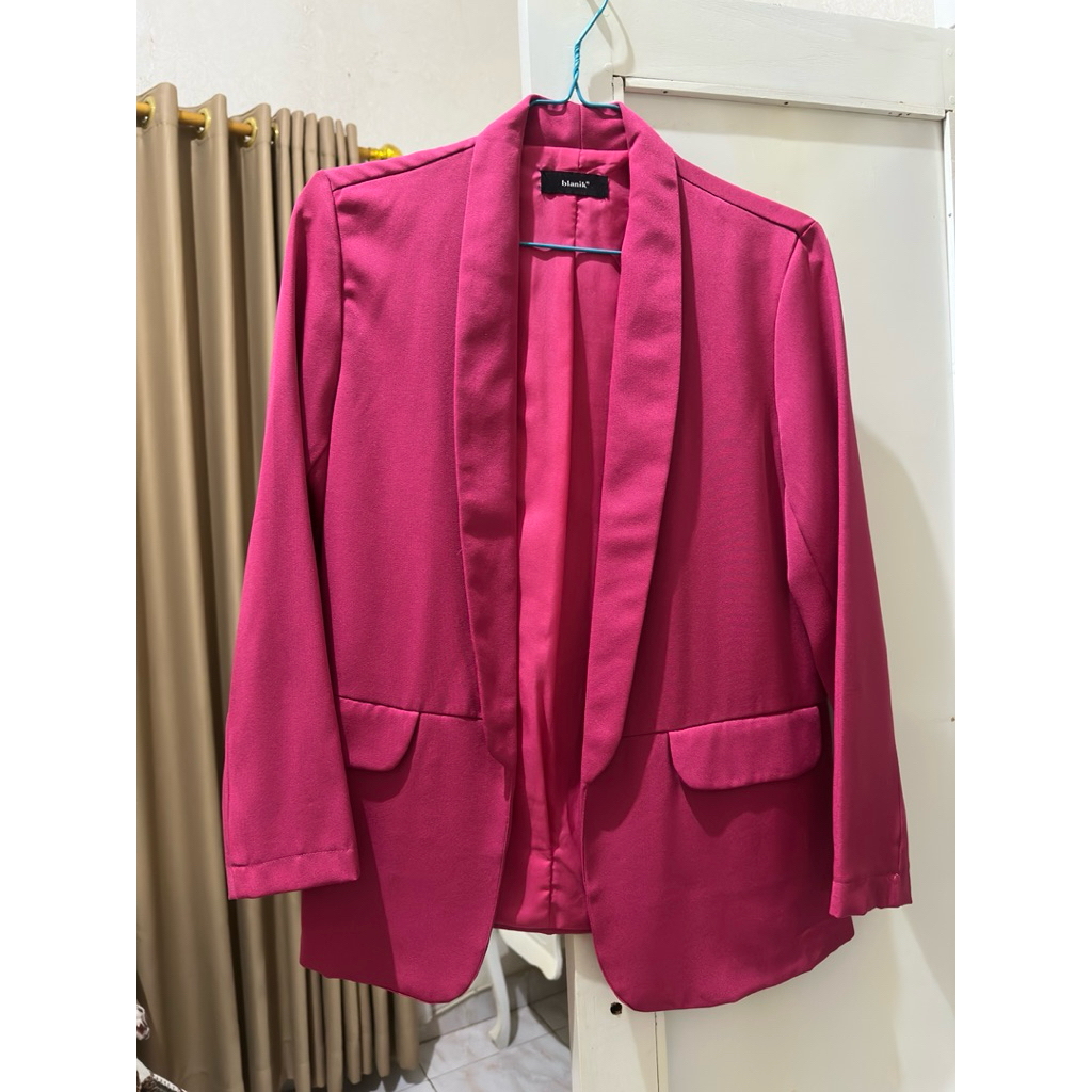 PRELOVED BLAZER BLANIK PINK FUSCHIA / BLAZER KANTOR / BLAZER PINK