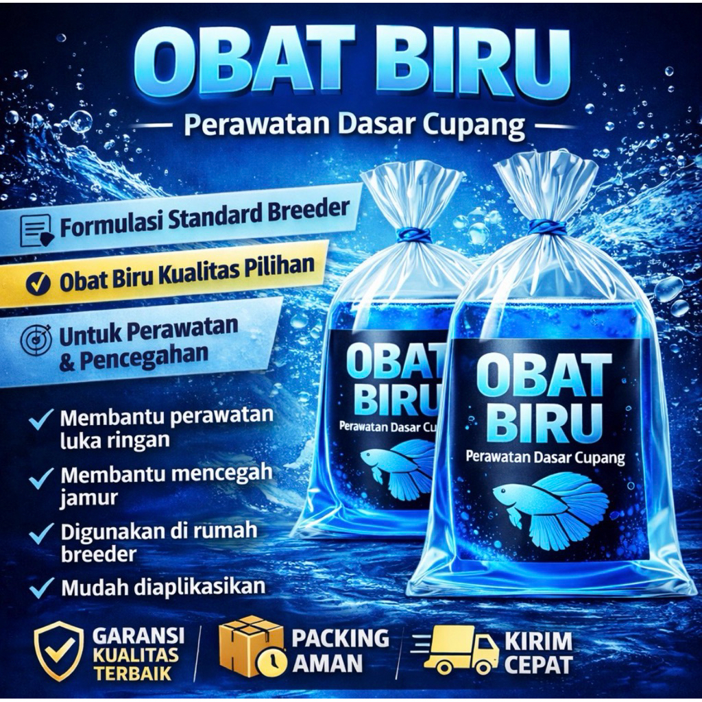 obat biru ikan cupang kontes repack