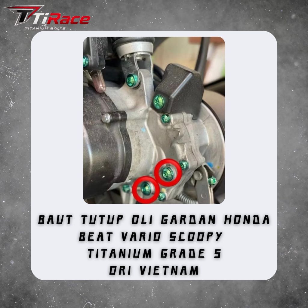 BAUT TUTUP OLI GARDAN HONDA BEAT VARIO SCOOPY TITANIUM GRADE 5 ORI VIETNAM