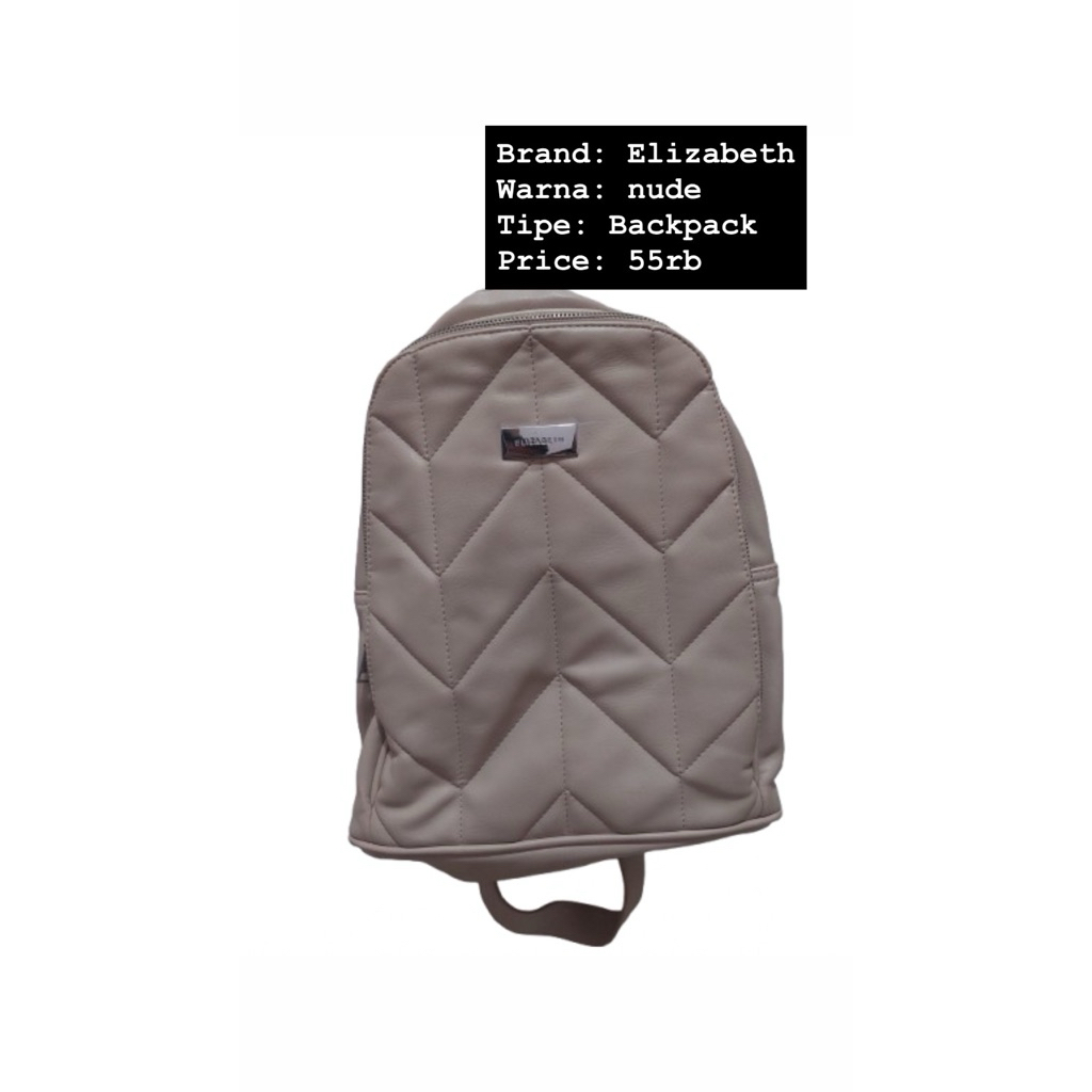 preloved tas ransel merk elizabeth