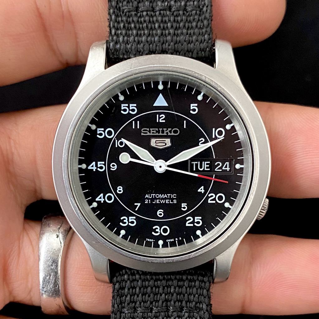 Seiko 5 SNK809K2 Automatic Military Black Flieger