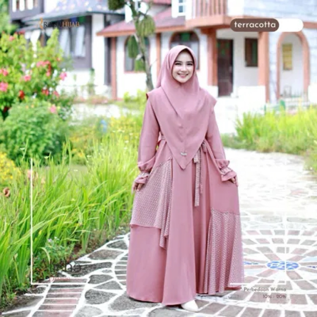 Alisha Dress Set Khimar Original Raisakey