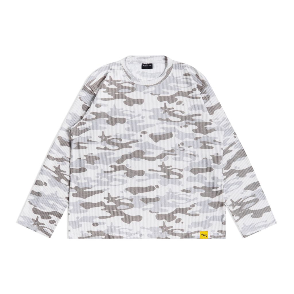 Slowandly - Longsleeve Waffle Camo - Beige
