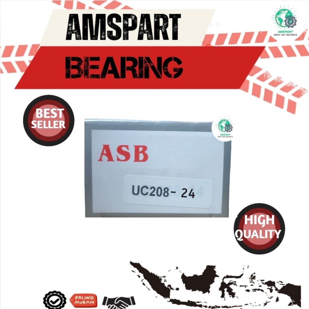 Bearing UC 208-24 insert bearing (laher duduk) KUALITAS TINGGI