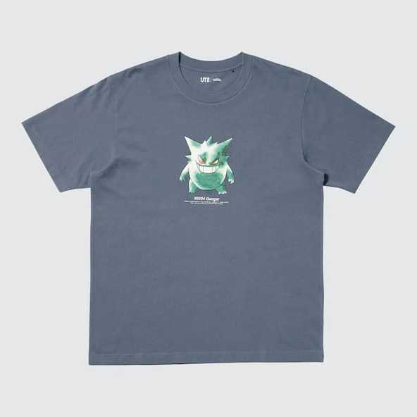 UNIQLO Pokemon UT (T-Shirt) Gengar 100% Katun Unisex