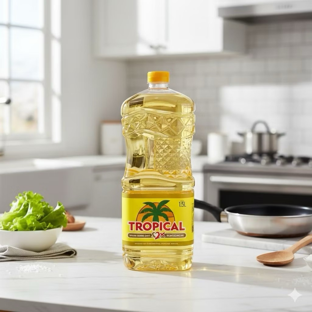 Tropical Minyak Goreng Kelapa Sawit 1.5L - Dua Kali Penyaringan, Asam Lemak Tak Jenuh, Kemasan Prakt