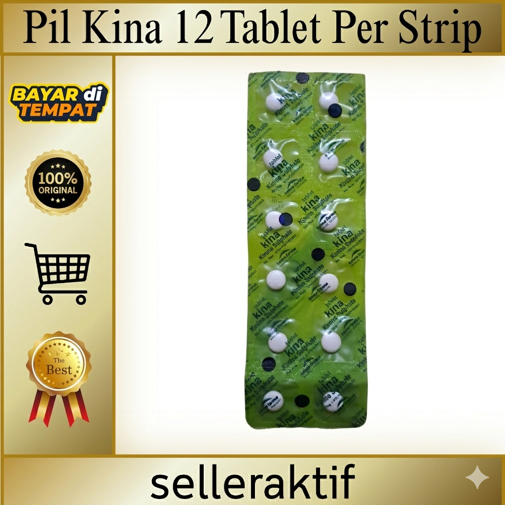 Tablet Kina 12 Tablet Per Strip - Pil Kina - Kina - Malaria - Obat Malaria