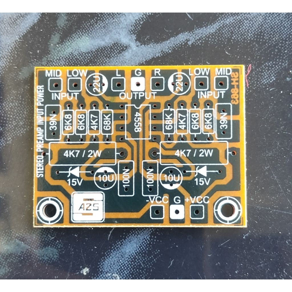 PCB Preamp Input Pengubah Gain Input Power Amplifier Stereo