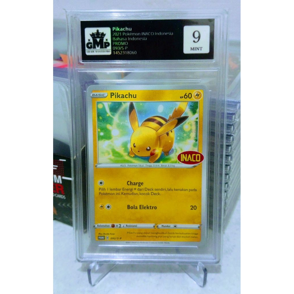 Pikachu Promo INACO Indonesia Grade Master Pro 9