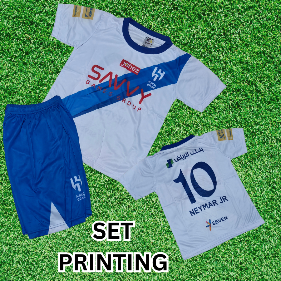 JERSEY BAJU BOLA AL HILAL/jersey baju bola neymar psg printing usia 5-12thn