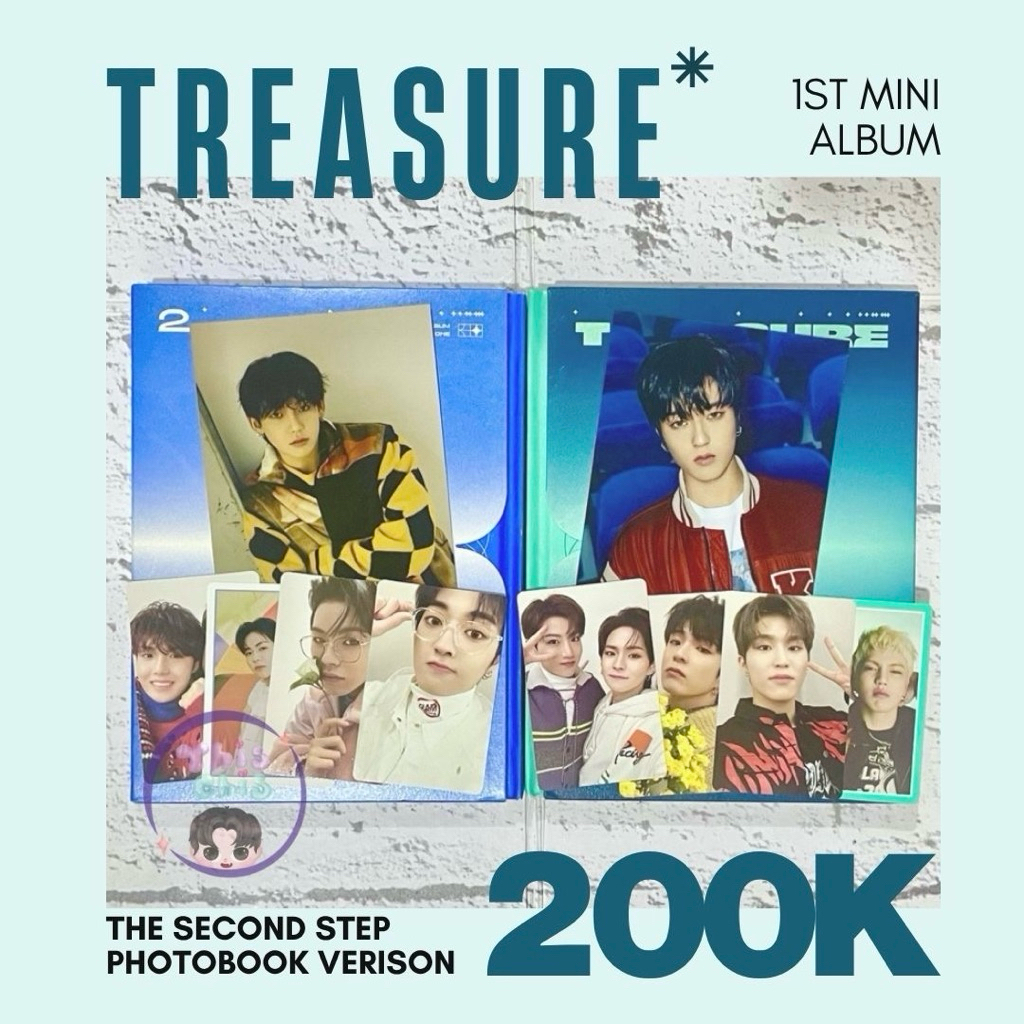 [BACA DESC] TREASURE 1st Mini Album - The Second Step Unsealed Blue Green Ver Version Sealed Fullset