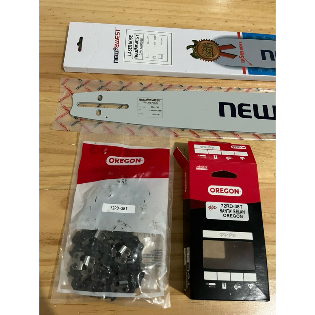 SET BAR NEW WEST & RANTAI OREGON ORIGINAL SENSO 22 INCH BELAH 22/38T