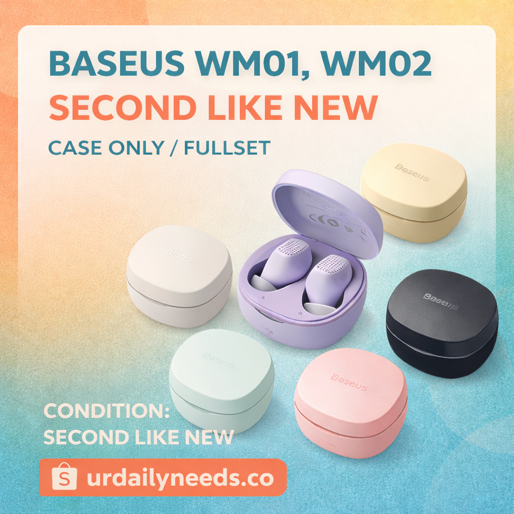 (RUMAHAN / FULLSET) BASEUS MW01 & WM02 PRELOVED. Baca Deskripsi