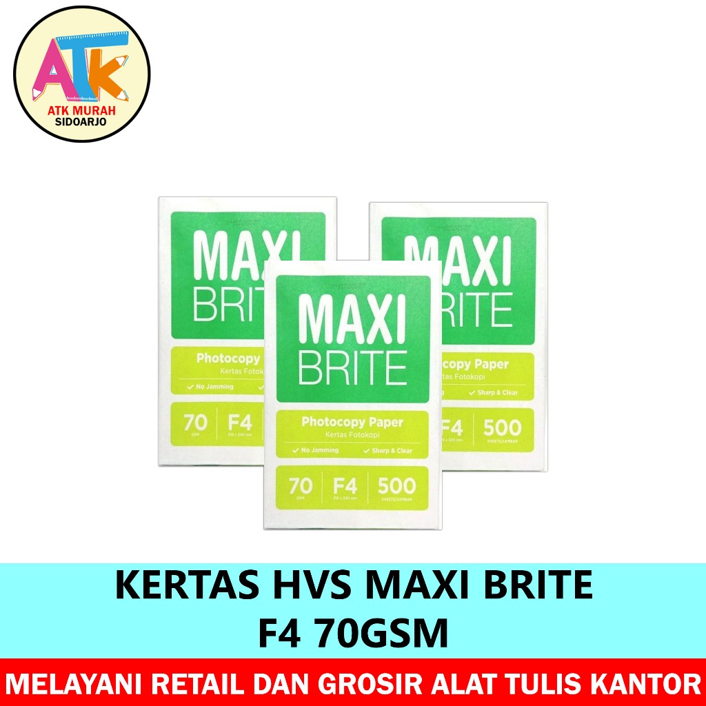 Kertas HVS Maxi Brite F4 70gsm