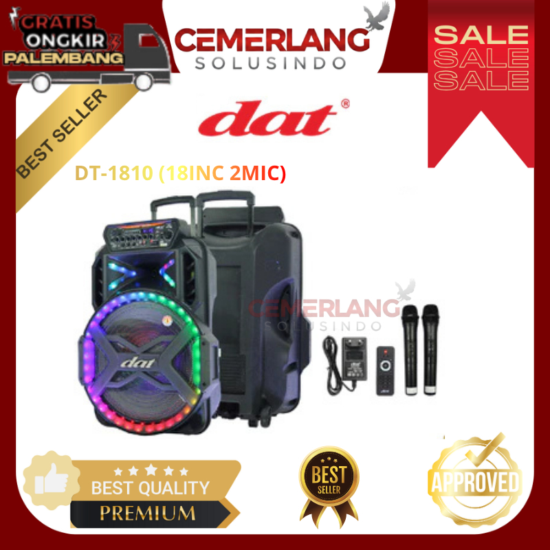 Speaker DAT Portable 18INCH 2 MIC - DT1810