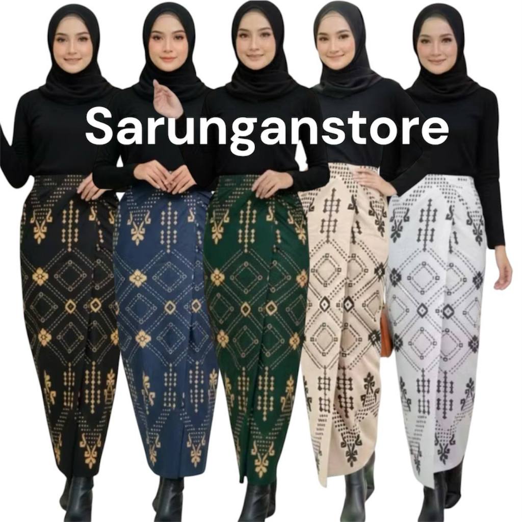Sarung Instan Wanita Model Rok Santri Putri Murah Bahan Katun Rayon Adem Langsung Pakai Anti Melorot