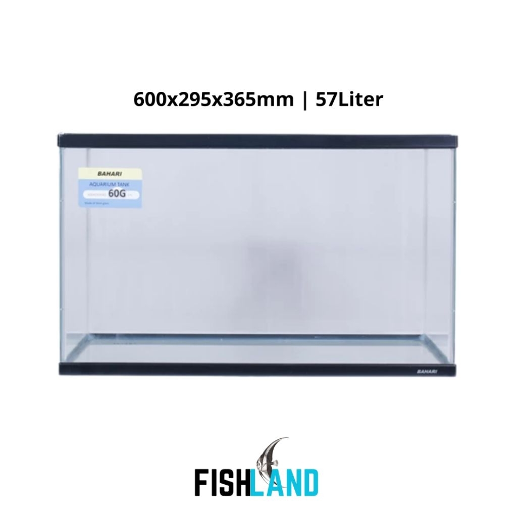 Aquarium Bahari 60G 60cm 57 Liter Hitam, Biru, Putih
