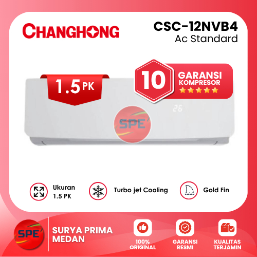 AC SPLIT STANDARD CHANGHONG UKURAN 1.5 PK CSC-12NVB4 ( GARANSI RESMI MEDAN )