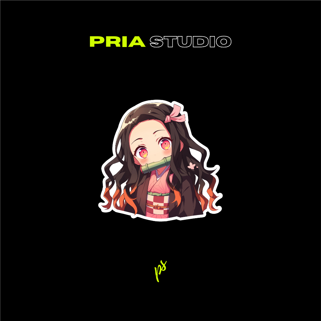 Stiker | Stiker karakter | Sticker anime | Demon Slayer |demon slayer kamado nezuko kimetsu no yaiba