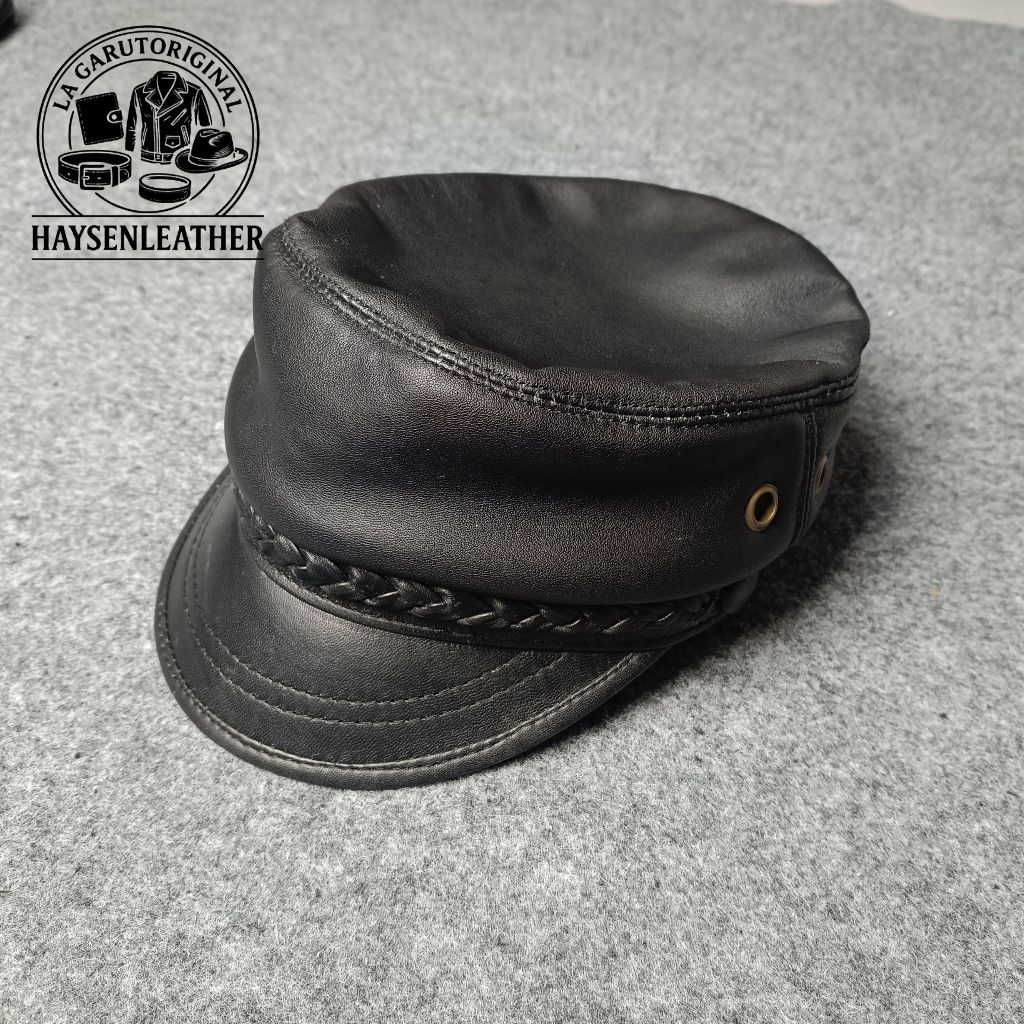 Topi Nahkoda Bahan kulit Asli