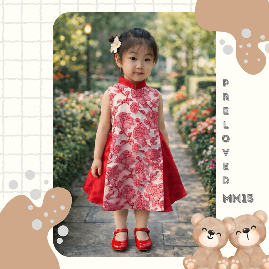 BAJU CHEONGSAM ANAK PEREMPUAN / BAJU IMLEK ANAK / DRESS IMLEK ANAK