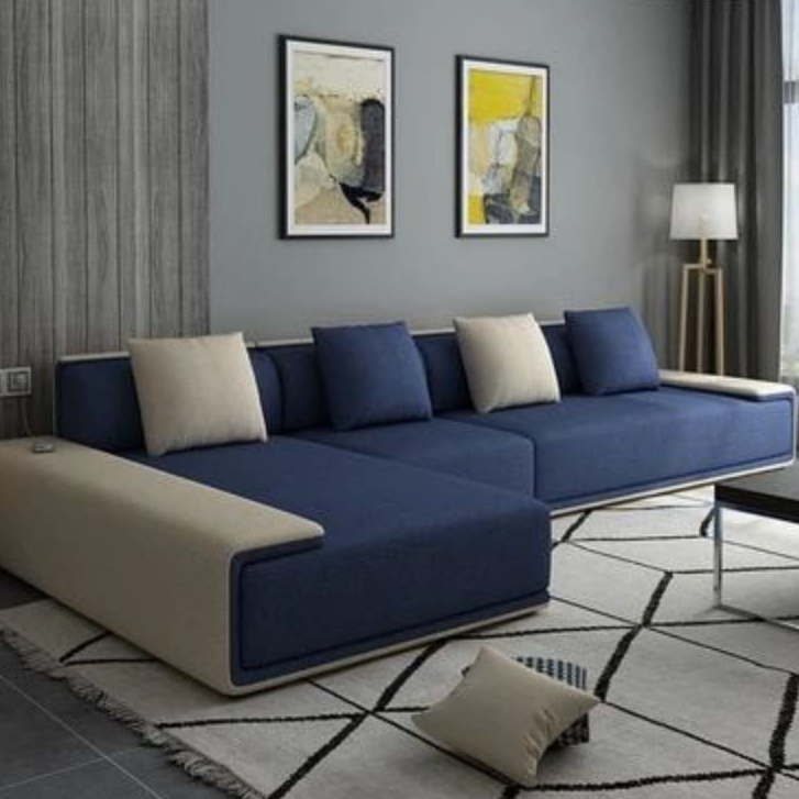 Sofa L Shape Minimalis - Sofa L Ruang Tamu -  Interior Full Busa - Sofa L Shape Modern Full Busa
